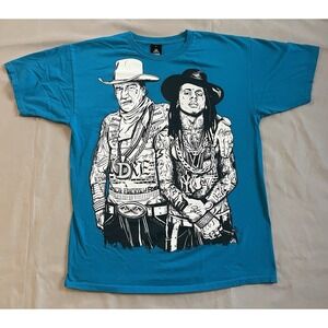Lil Wayne John Wayne T Shirt Upper Playground Short Sleeve Graphic‎ Cowboys L